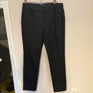 J Jill Slim Coated Vegan Leather Ankle Jeans 10